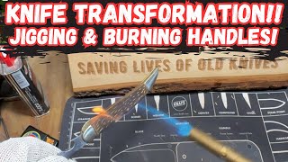 Knife Transformation: Jigging and Burning Camillus Knife Handles!