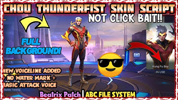 Chou ThunderFist Script With Full BACKGROUND | Sound | Working in Normal Skin | DC: The Script Maker