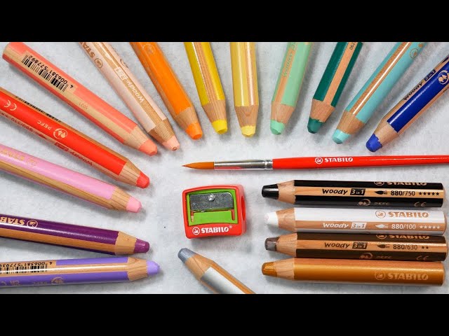 Regn sektor antik Did I Waste my Money? Stabilo Woody 3-in-1 Crayon Review & Comparison with  Neocolor 2 Crayons - YouTube