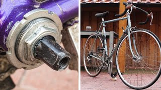 Tretlager mit Schraubschalen überholen warten reparieren | altes vintage Rennrad Innenlager