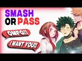 bnha/mha text...😈Class 1A plays Smash or Pass😈  🌹"Deku's an E-Boy?"🌹