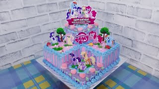 KUE ULANG TAHUN TINGKAT SUDUT KUDA PONI #Cake kuda poni untuk anak perempuan