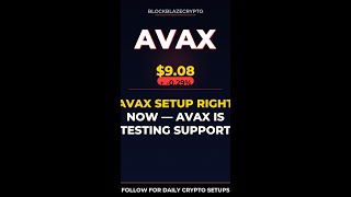 AVAX Setup Right Now — AVAX Is Testing Support