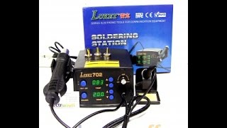 Паяльная станция lukey 702. Полный видеообзор от Интернет-магазина Electronoff.(Паяльная станция LUKEY 702 с феном-турбиной и паяльником, легкая, компактная, в пластиковом корпусе может с..., 2015-01-21T13:23:32.000Z)