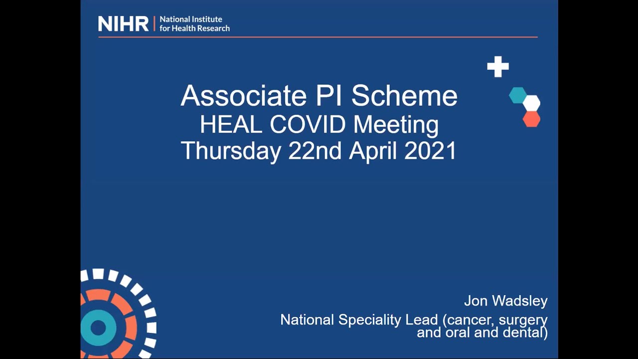 HEAL-COVID Associate PI Scheme - YouTube