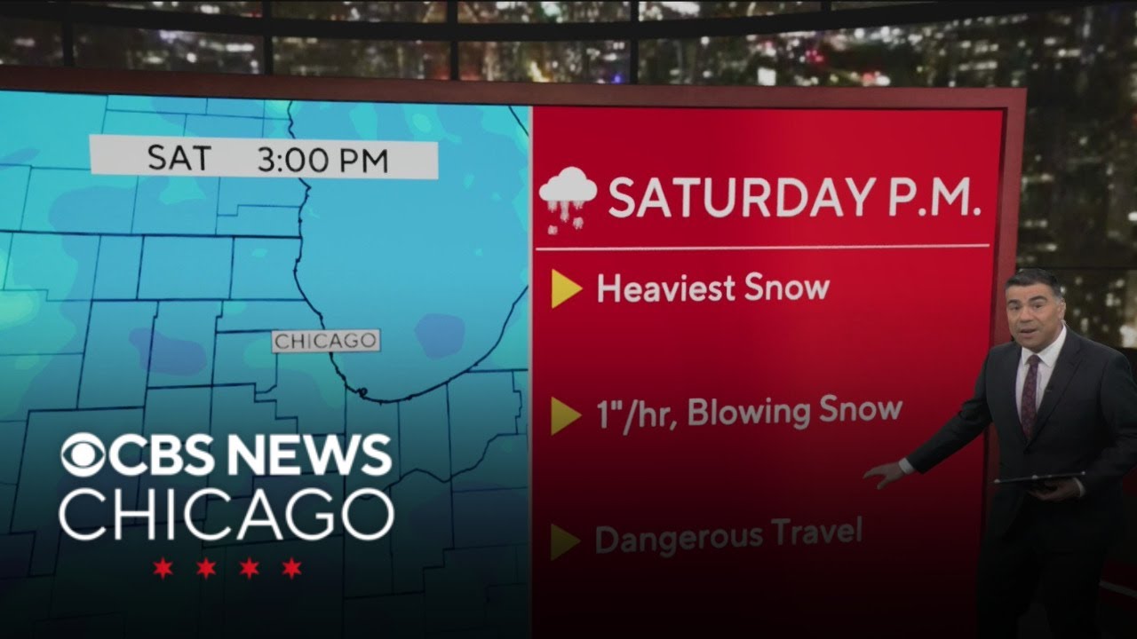 Tracking winter storm for Chicago area - YouTube