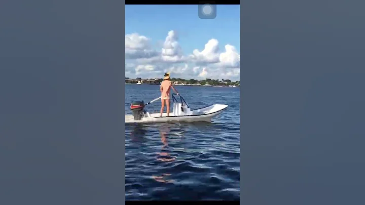 Florida girl test running her skiff ! #skiff