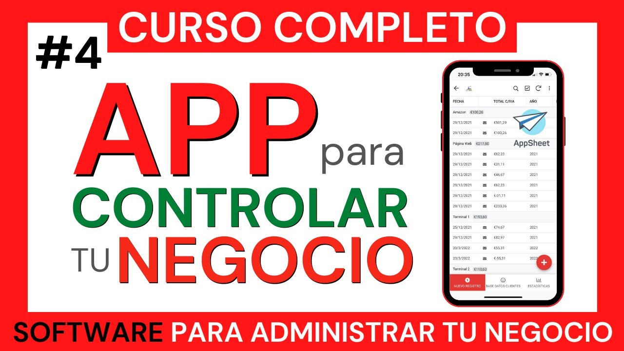 Cómo CREAR una APP para CONTROLAR los INGRESOS y GASTOS de tu NEGOCIO | Como Gestionar TU EMPRESA #4