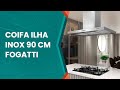 Coifa ilha retangular inox 90cm  fogatti