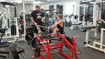 Matrix plate loaded low row machine.