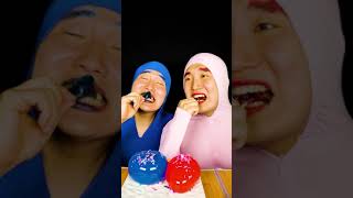 Asmr Mukbang  Red Food Vs Blue Food  Giant Kyoho Jelly Slaps Cachetada Mexican Candy shorts