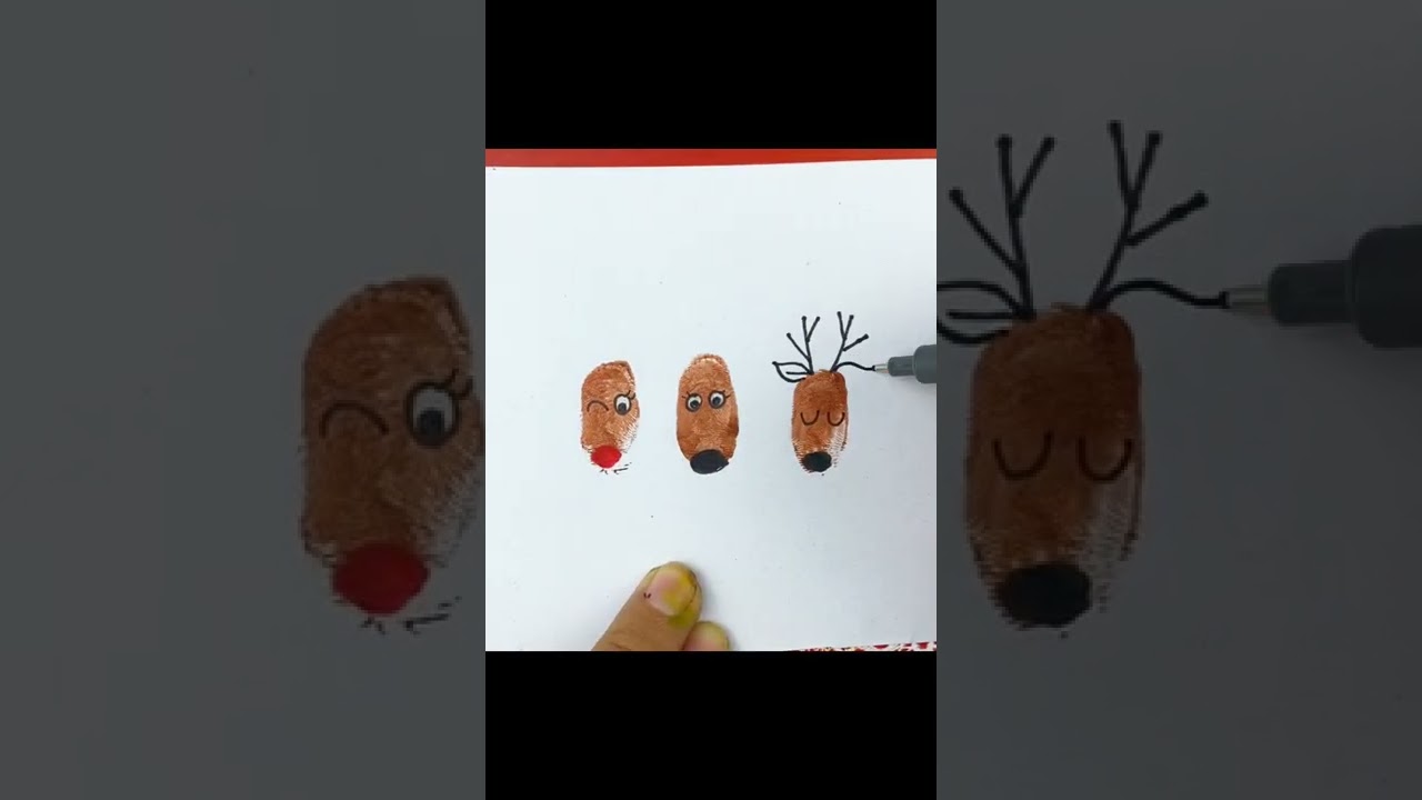 Cute Christmas Card|| Easy drawing 
