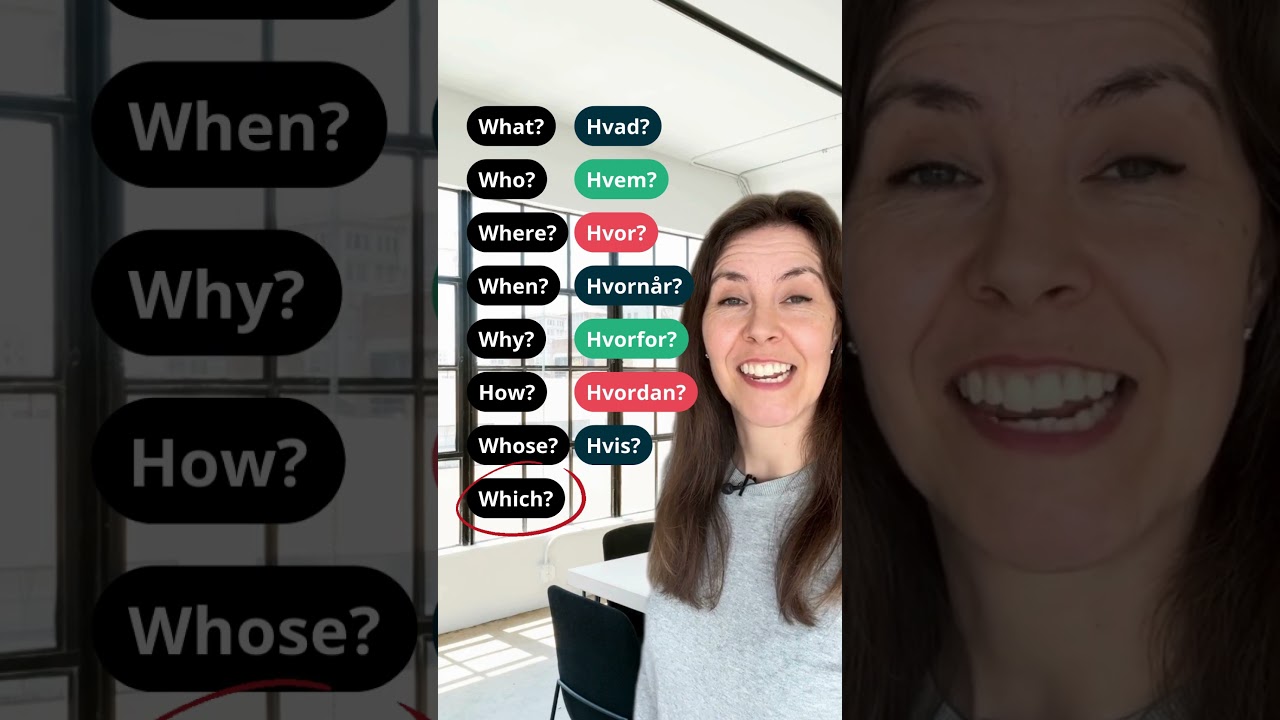 Name the question words in Danish! 