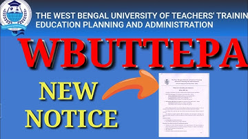 WBUTTEPA TODAY NEW NOTICE