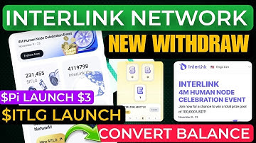 Interlink network withdrawal launch new update today | ITLG coin latest news | ITL mining Pi crypto