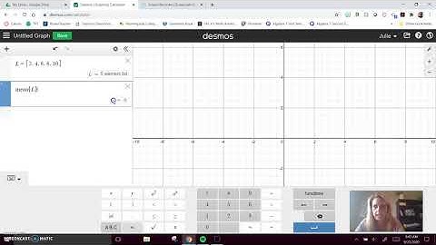How to find mean, median, quartiles, and standard deviation with desmos