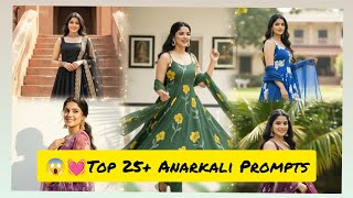 😱💓30+ aesthetic Anarkali gemini ai prompts  screenshot 5