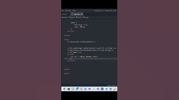 JavaScript String Methods #html #css #javascript #method #substring #shorts