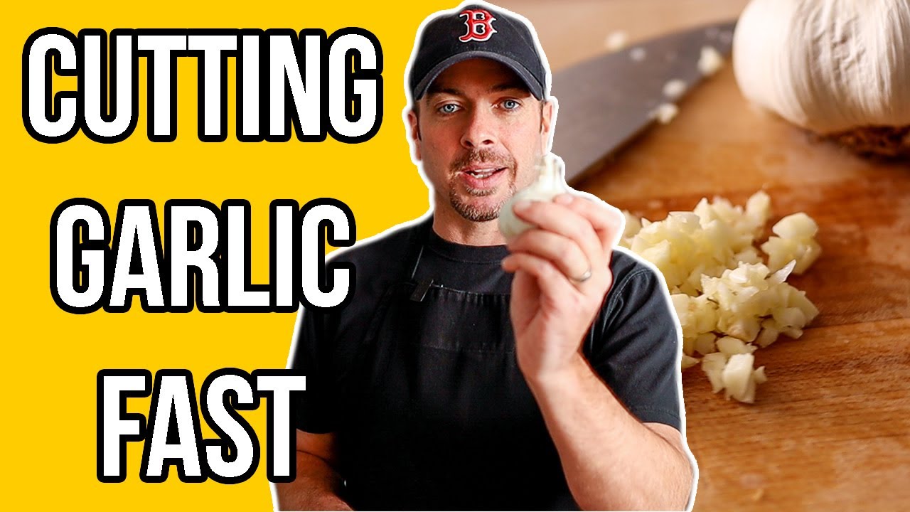 How To Cut Garlic (Peel Cloves Quickly) Cooking Knife Skills YouTube