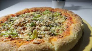 حضري ألذ بيتزا بعجينة السميد على طريقة بيتزا هت  ، مذاق و لا أروع  😍🤩pizza thon