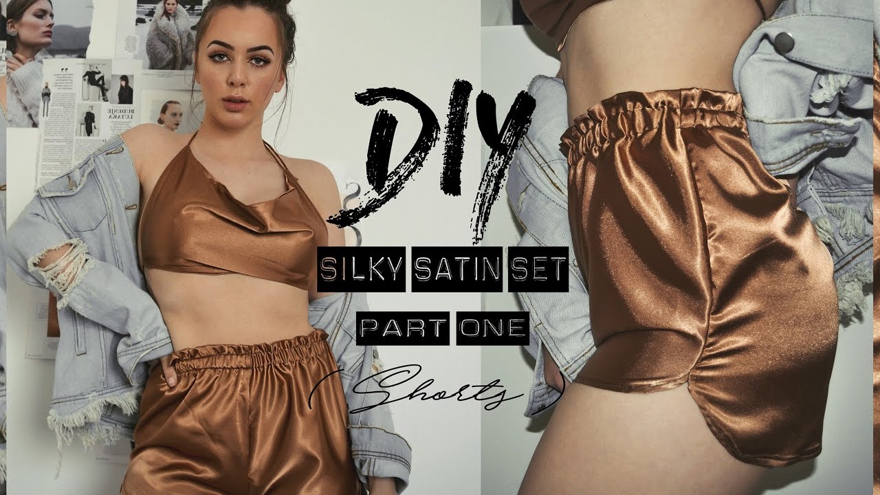 DIY silky satin set /shorts/ part 1 / super easy