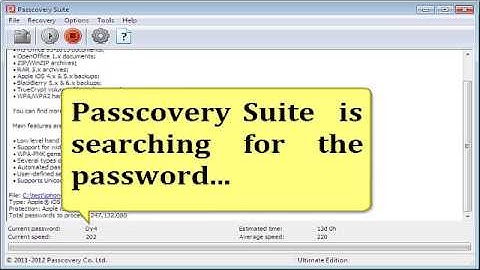iPhone/iPad backup password recovery with Passcovery Suite (all iOS/iPhone/iPad versions supported)