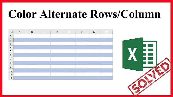 How to apply color banded rows or columns in excel