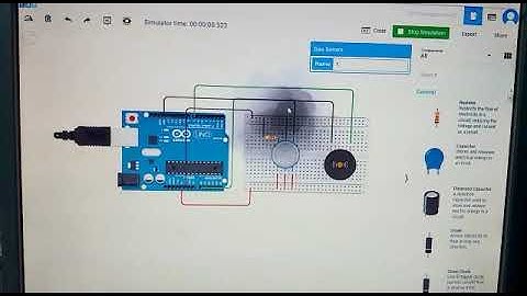 Smoke detector simulation on TinkerCad using Arduino