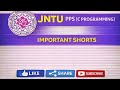 PPS Important Shorts R25 (C Programming)🔥 | JNTU R25 | Quick Revision