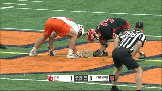 Syracuse vs Utah | Faceoff Highlights | College Mens Lacrosse | 2/21/24