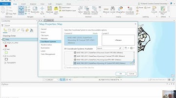 Viewing and Changing Projection Information in ArcGIS Pro