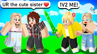 He Cheated On His GIRLFRIEND With Her SISTER, So I Got Revenge! (Roblox Bedwars)