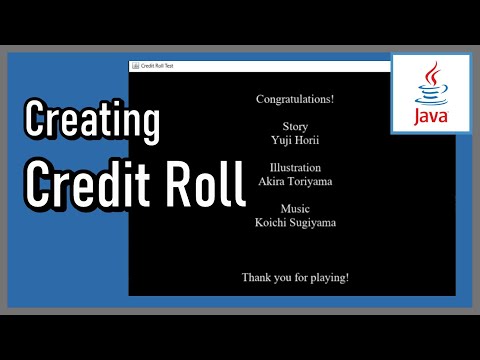 [Java Code Sample] Scrolling Text (Like end credit roll text)