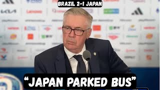 Carlo Ancelotti BLASTS Japan for PARKING BUS - Post Match Press Conference - Brazil 2-1 Japan