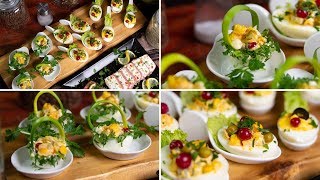 Egg baskets and stuffed eggs - spring delicacies