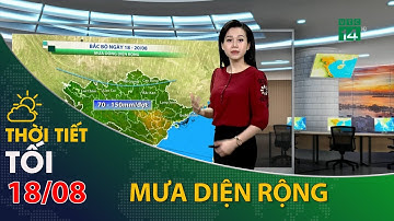 Thời tiết tối và đêm 18/08/2021: Bắc Bộ, Thanh Hóa có mưa rào và dông diện rộng| VTC14