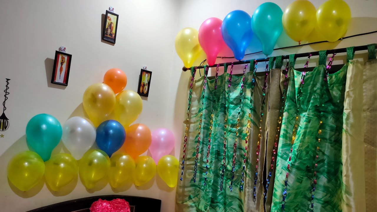 Very Easy Balloon Decoration  Very Easy Birthday Decoration  Very Easy Balloon Decoration At ...