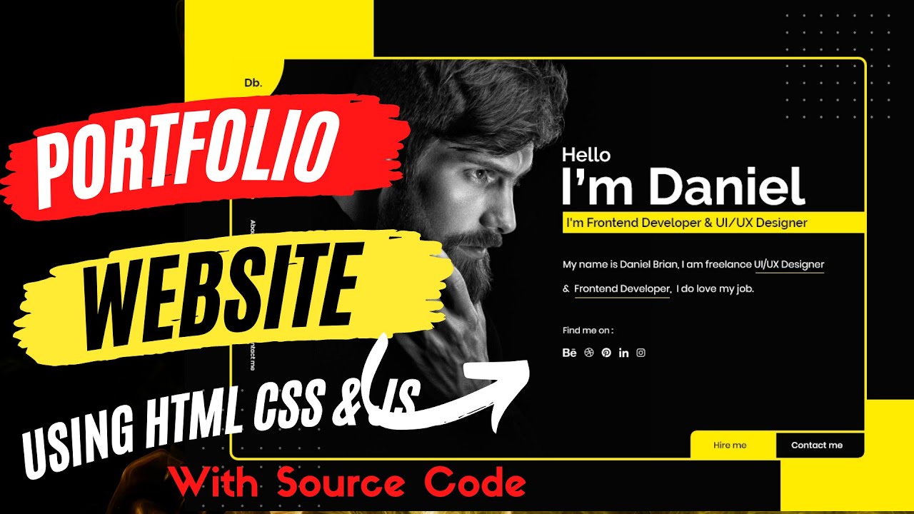 Complete Responsive Personal Portfolio Website using HTML - YouTube