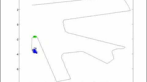 One mobile robot tracking another while moving (Player/Stage simulation)