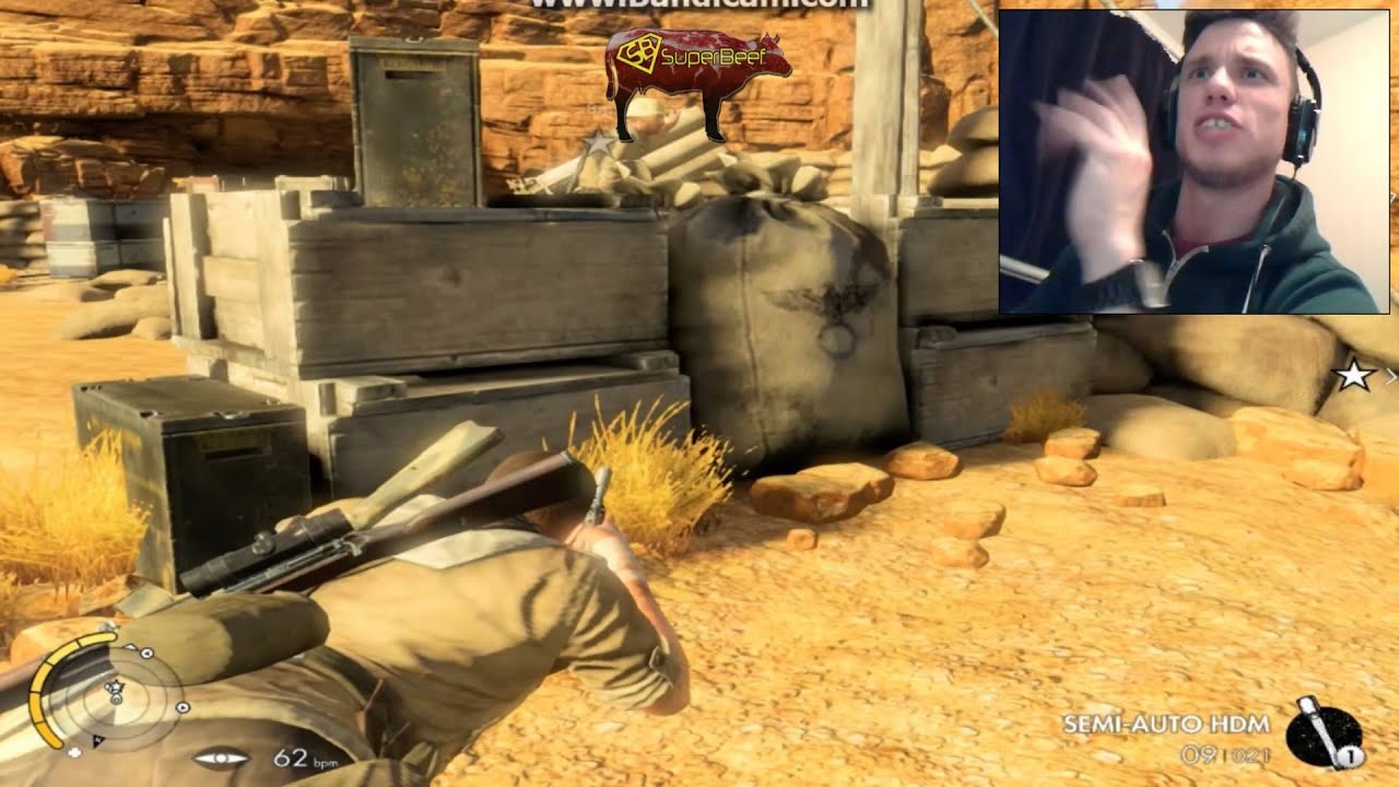 Willy B Plays with Himself (Let's Play) - Sniper Elite 3 - Mission 1 - Hard Mode