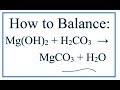 Balancing Chemical Equations Concepts