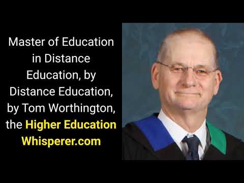 Master Of Education In Distance Education By Distance Education