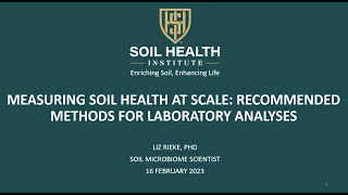 Measuring Soil Health at Scale: Recommended Methods for Laboratory Analyses