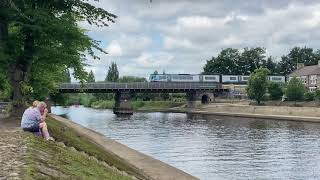 Class 185 arriving into York on Scarborough Bridge from Scarborough