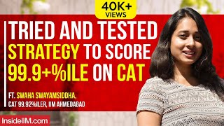 How 99.9+%ilers Approach CAT 2024  | IIM Ahmedabad Student's Section Wise CAT Strategy