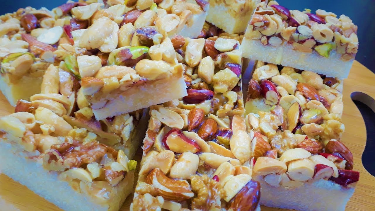 هريسة جوز الهند بالمكسرات بدون فرن