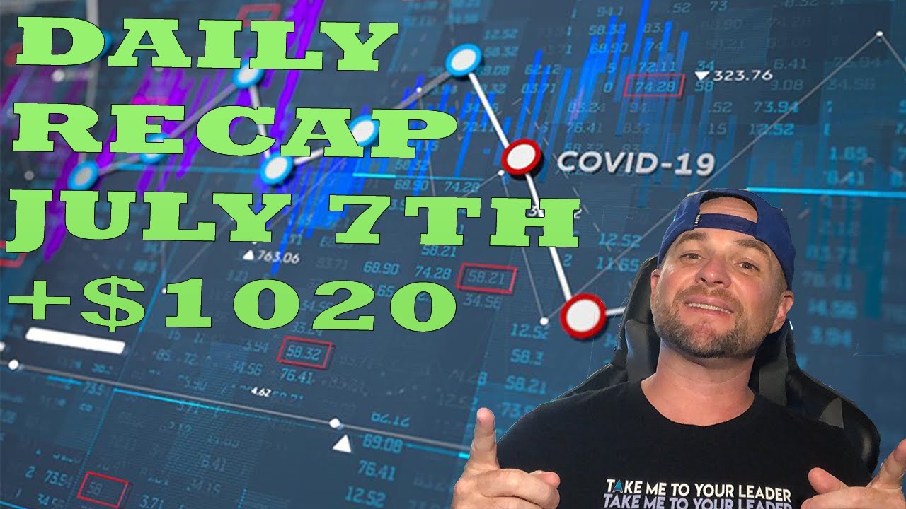 Stock Market Live Day Trading Daily Recap - July 7th +$1024
