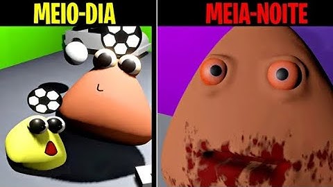 (Pou)O Pou Faminto💩está de volta com a Poulina no jogo de terror 🏠 do Roblox!
