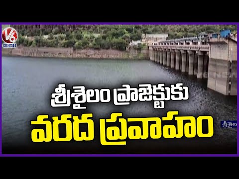 Heavy Water Inflow To Srisailam Project Due To Rains In North India | V6 News - V6NEWSTELUGU