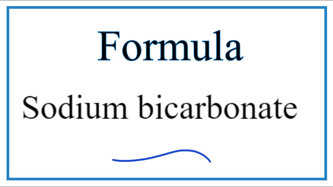 How to Write the Formula for Sodium bicarbonate (sodium hydrogen carbonate)  